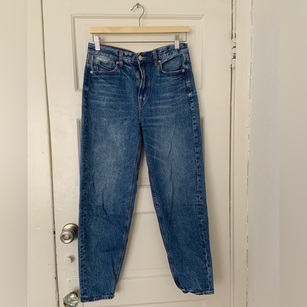 Blue Acid Wash Mom Jeans